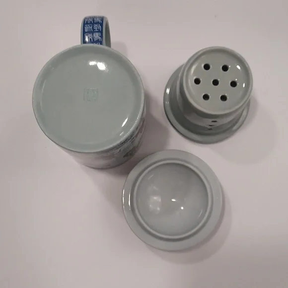 Vintage Asian Chariots Tea Infuser Mug Set - Picture 9 of 11